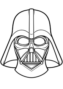 lord vader Kolorowanka. Rysunek z hełmem Darth Vadera z Gwiezdnych Wojen.