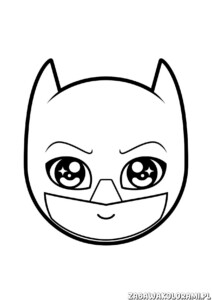 Kolorowanka kot dla dzieci z uśmiechem i wesołym wyrazem twarzy