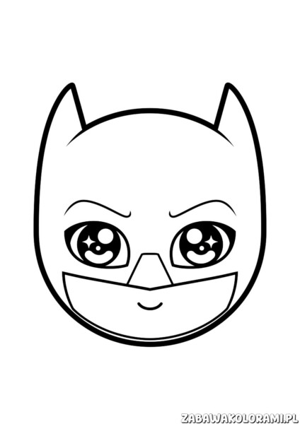 Kolorowanka kot dla dzieci z uśmiechem i wesołym wyrazem twarzy