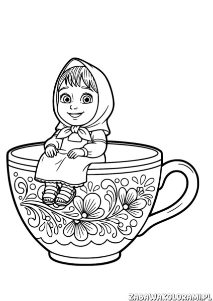 Kolorowanka Masza do druku