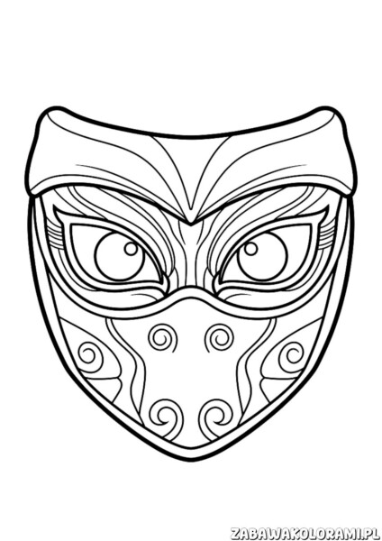 Maska- Kolorowanki Ninjago