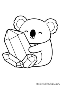 Koala Squishmallows Kolorowanka do druku przedstawia uśmiechniętego pluszaka w koszulce z napisem