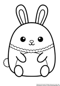 Króliczek Kolorowanka Squishmallows dla dzieci – urokliwy bohater Squishmallows gotowy do kolorowania