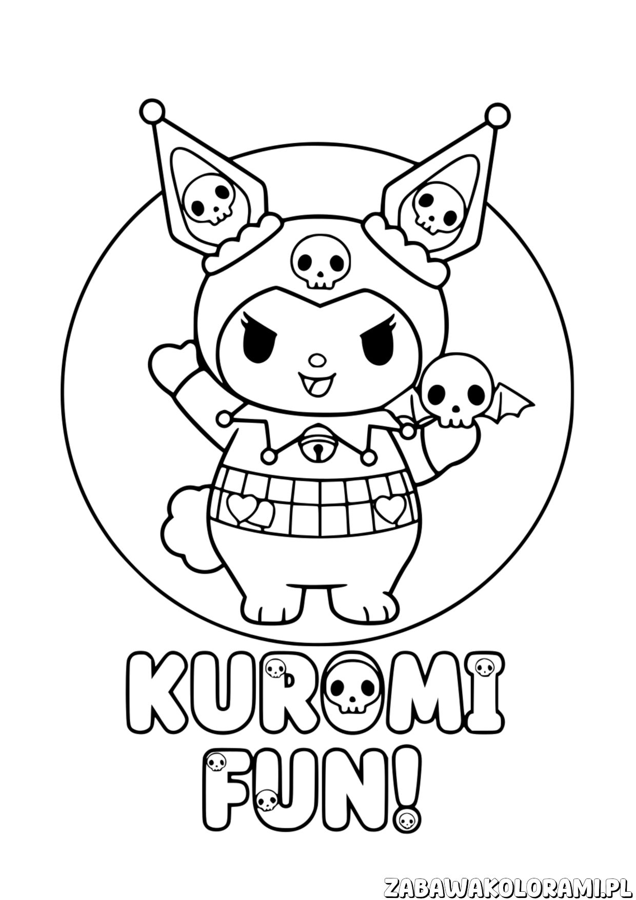 Kuromi Coloring Page – koloruj ulubioną postać zabawnej czarownicy!