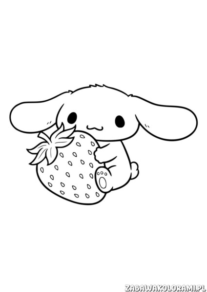 Malowanka Cinnamororoll z uśmiechniętym pieszczotem Cinnamorollem