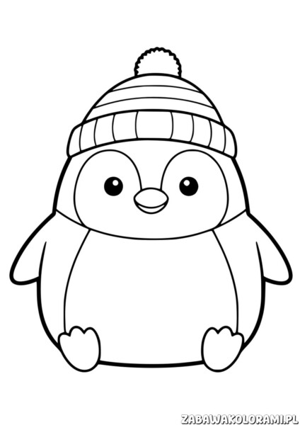 Pingwin Kolorowanka Squishmallows – uśmiechnięty pluszak z serii Squishmallows