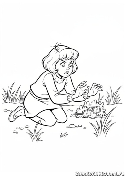 Velma kolorowanka do druku scooby doo