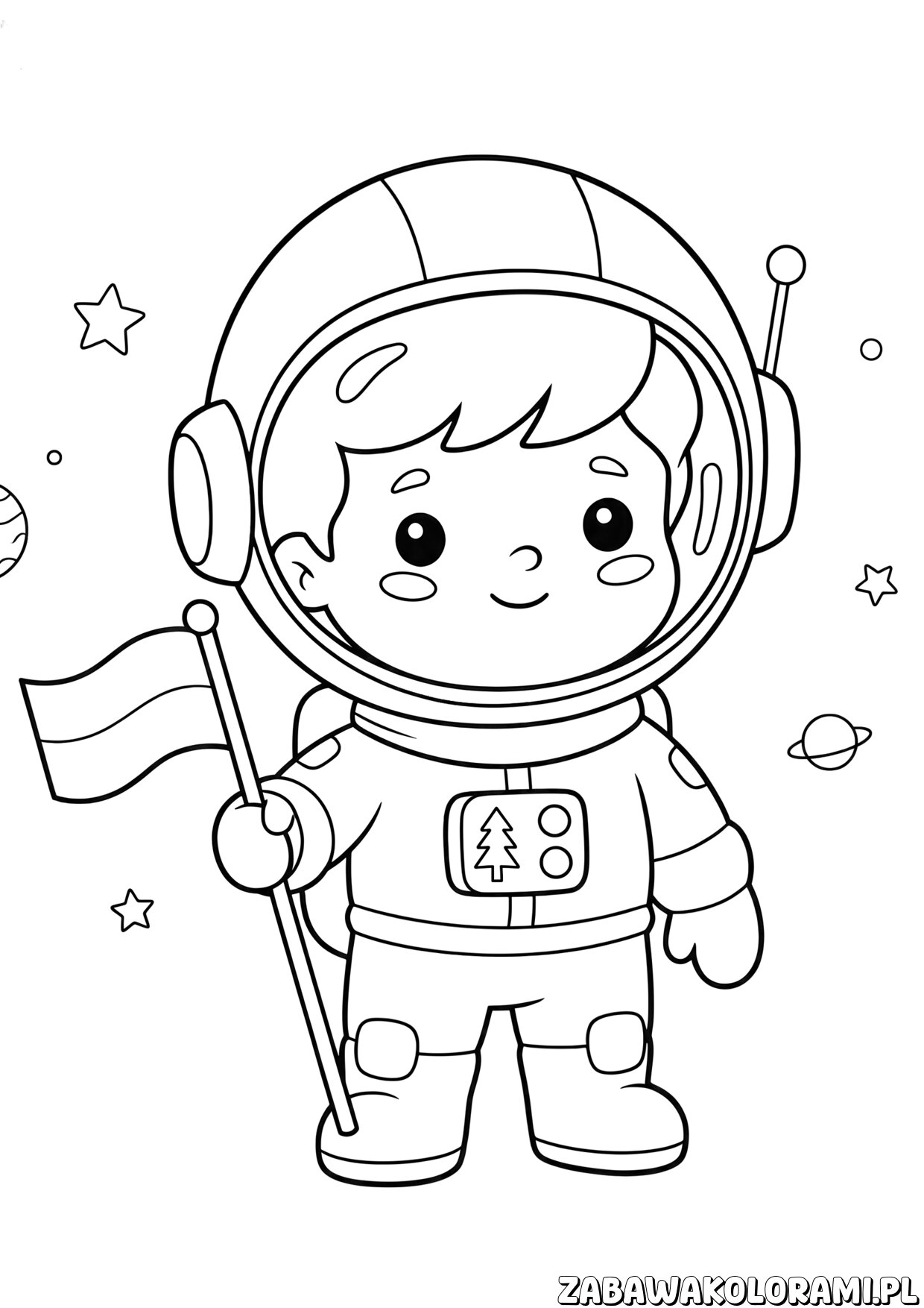 Kolorowanka Polski Astronauta – Niesamowita przygoda w kosmosie!