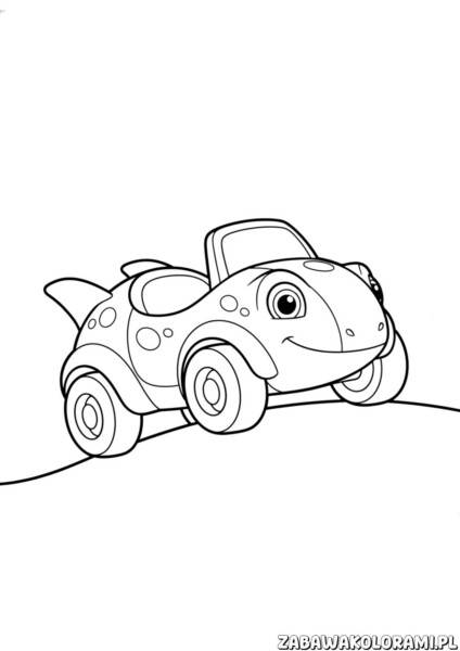 gekkomobil gekko mobile kolorowanka – gekko siedzi przy mobilnym pojeździe, gotowy do jazdy