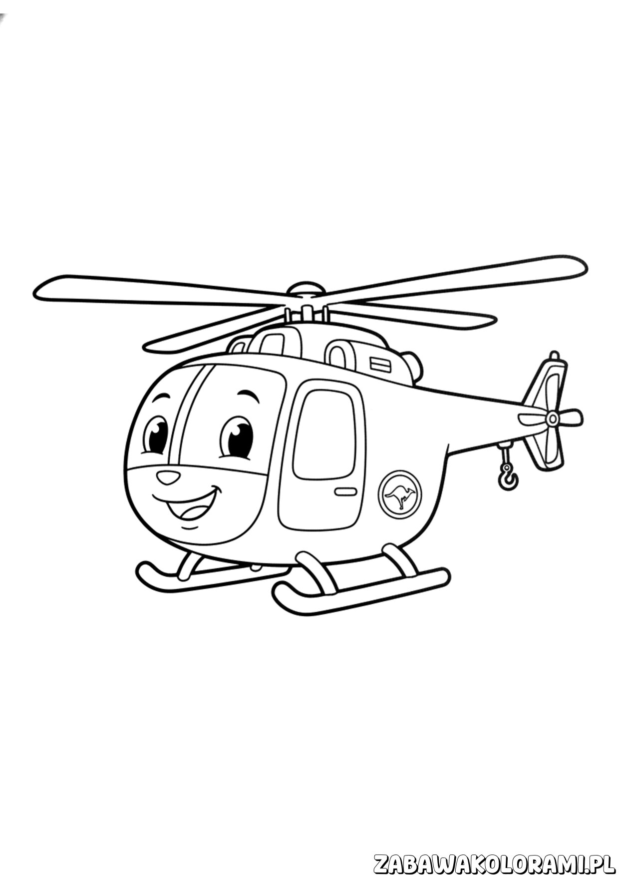 helikopter wallaby strazak sam kolorowanka – helikopter z pilotem, wallaby i strażakiem w akcji
