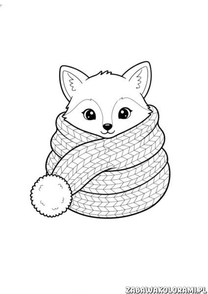 kolorowanka jesien – lis