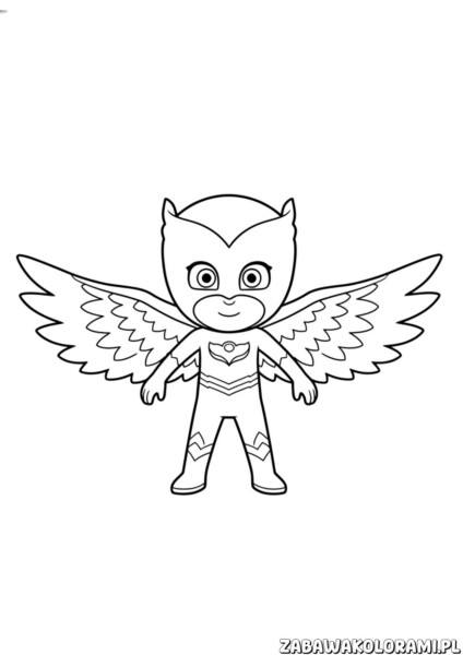 kolorowanki pj masks – dziecko rysuje maski superbohatera gotowe do pokolorowania