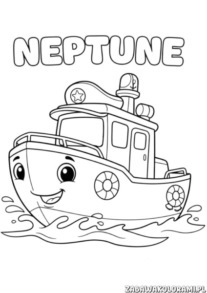 neptun strazak sam kolorowanka – neptun w stroju strażaka, trzymającego lornetkę pod wodą
