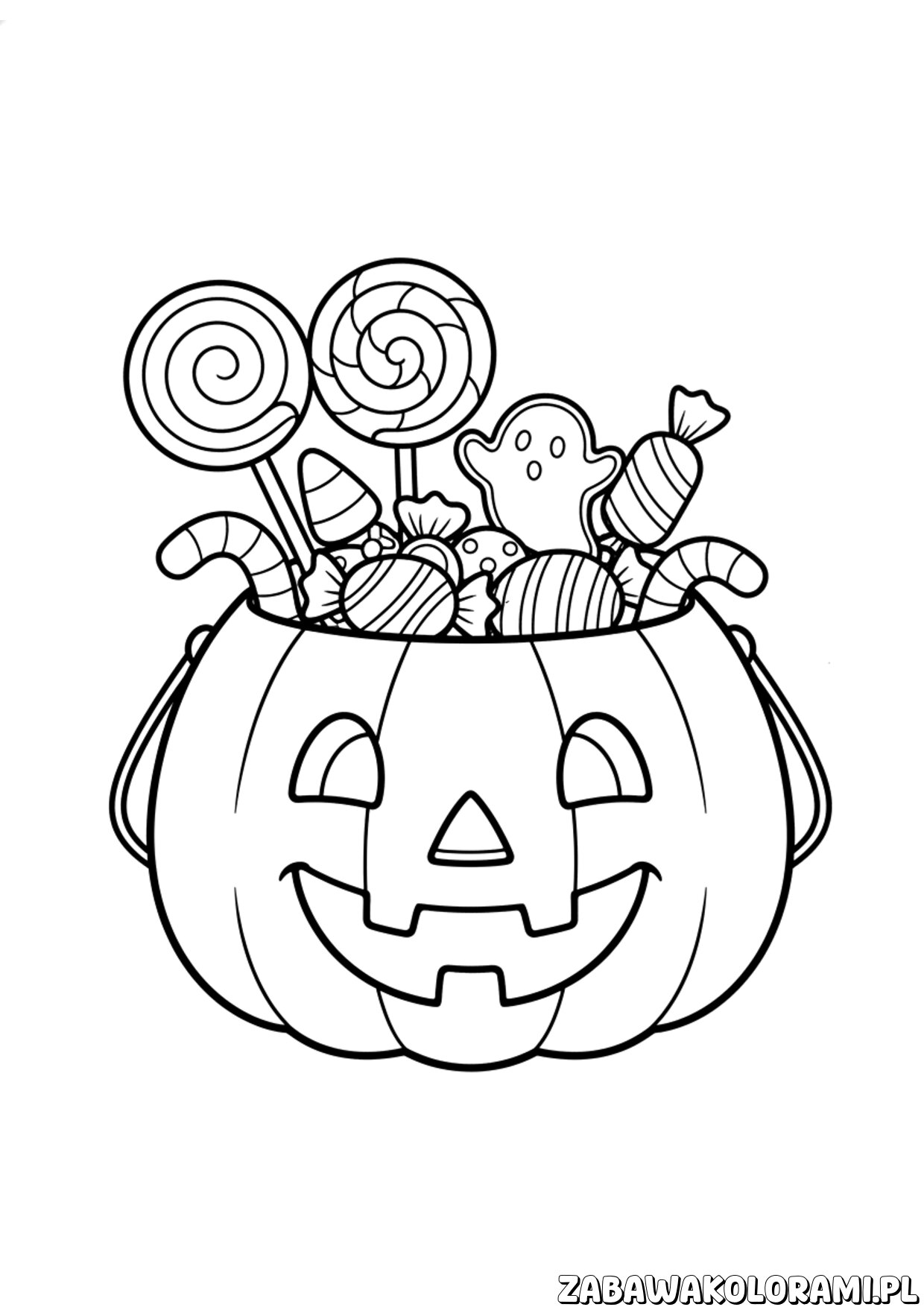 trick or treater halloween kolorowanka – dzieci w kostiumach zbierają cukierki