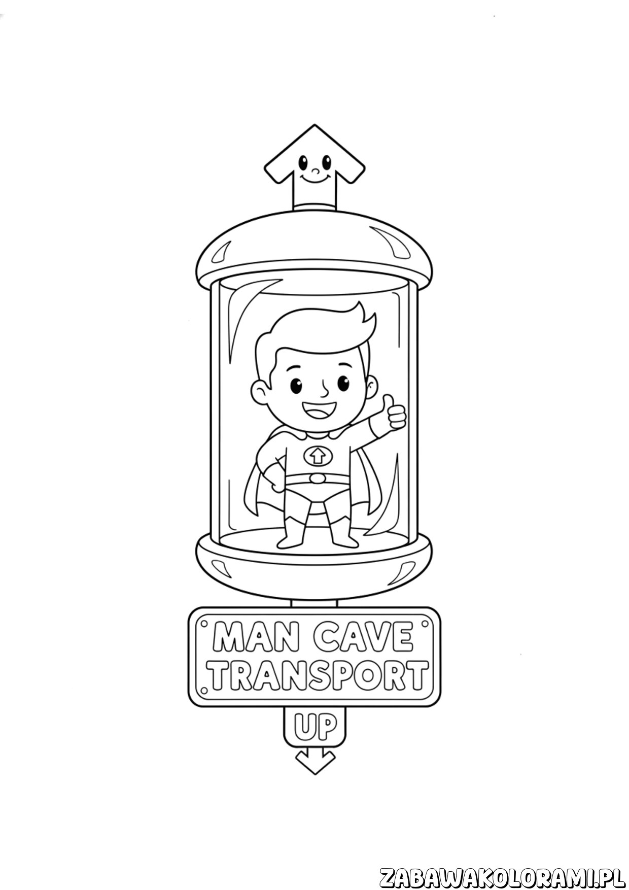 kolorowanki dla dzieci niebezpieczny henryk man cave Henryk w niebezpiecznej jaskini z latarką