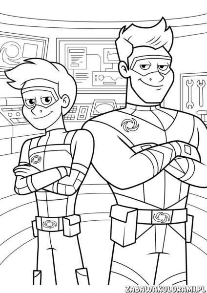 kolorowanki niebezpieczny henryk captain man kid danger – chłopiec w stroju kapitana, gotowy na niebezpieczną przygodę