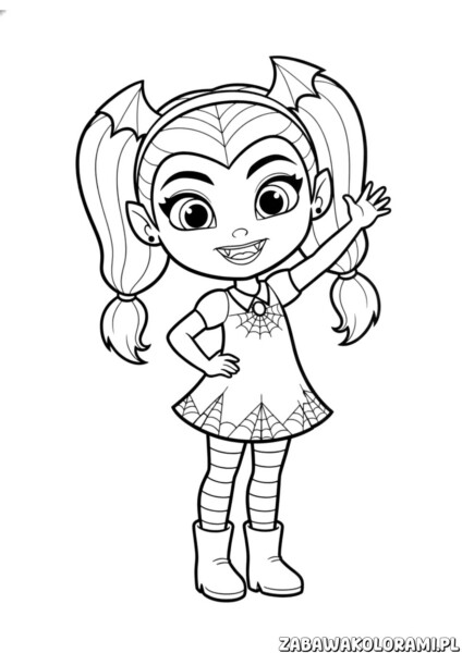 kolorowanki vampirina Vampirina z przyjaciółmi w czarodziejskim lesie