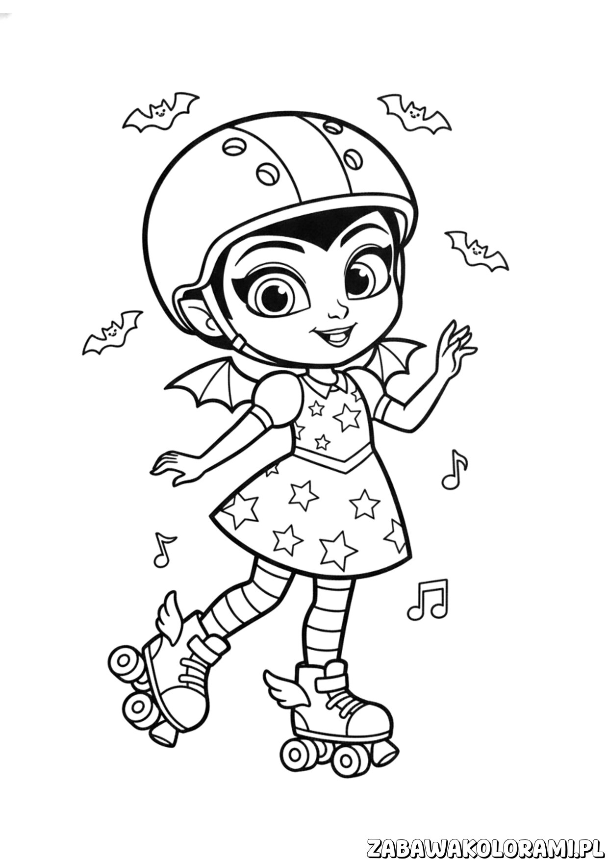kolorowanki vampirina pdf Vamprina z przyjaciółmi w czarodziejskim lesie