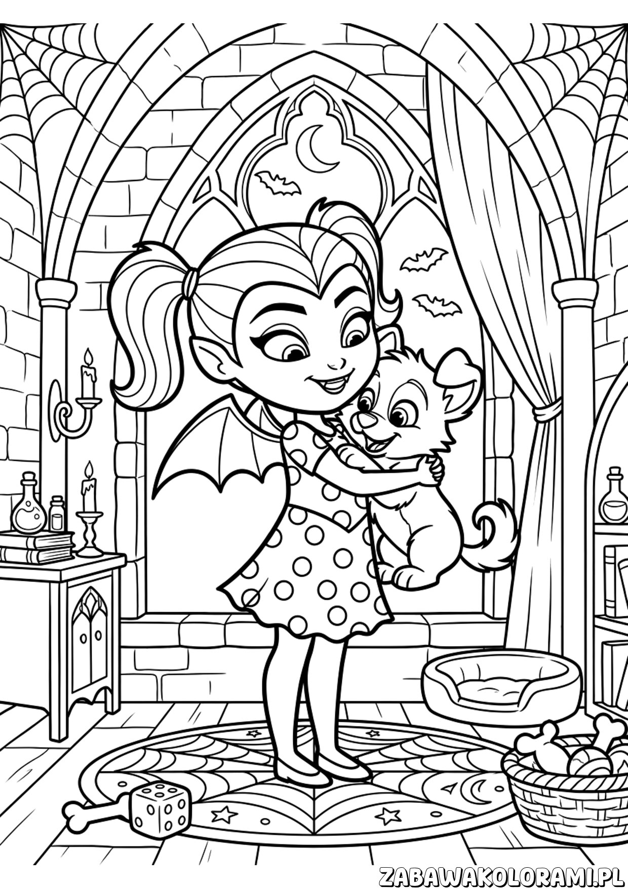 vampirina przytula pieska wolfie – Vampirina przytula swojego małego pieska Wolfiego